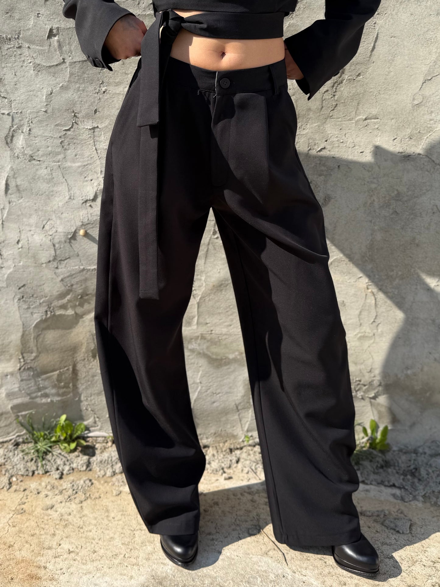 Viscose Blend Baggy Trousers