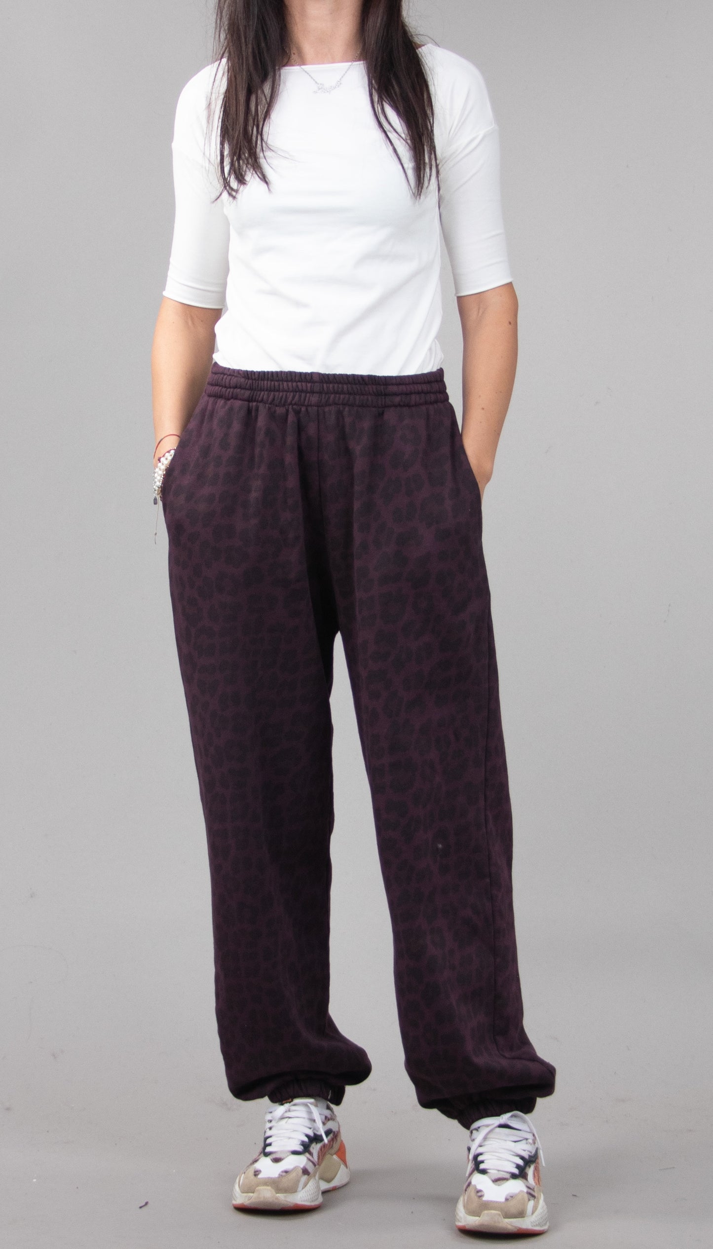 Cotton Leopard sweatpants