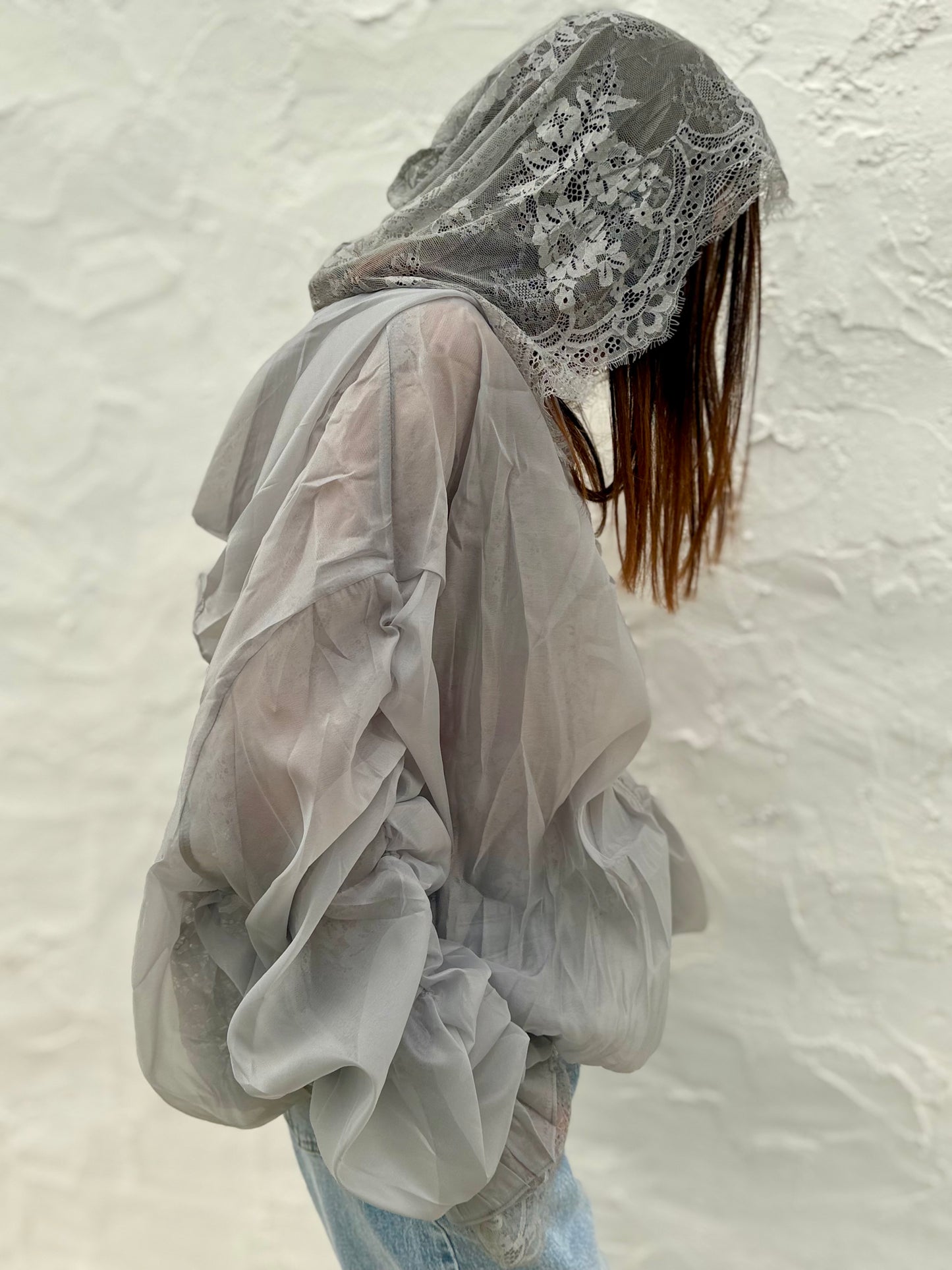 Sheer Lace Hooded Jacket - Kuu Concept Store