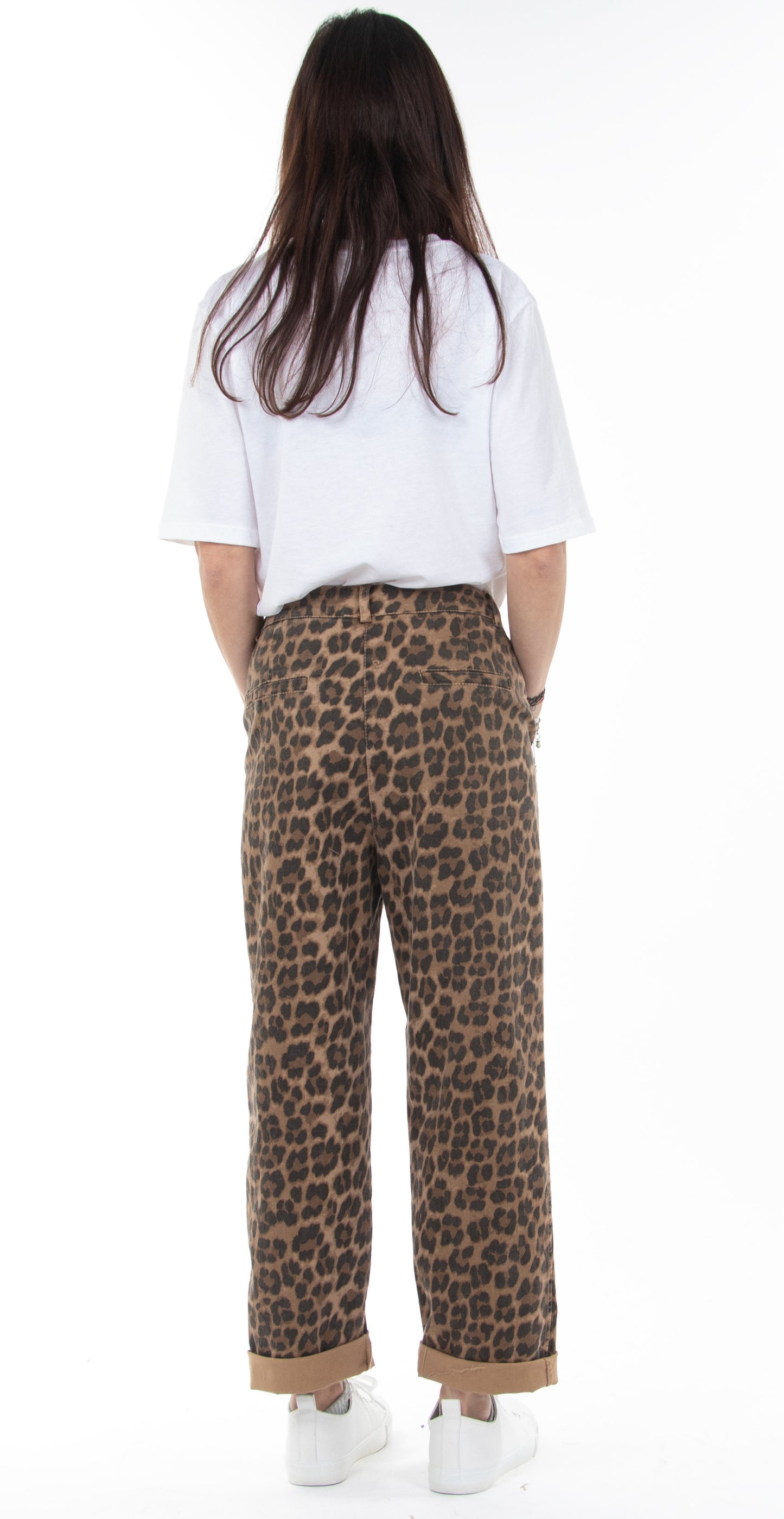 Brown Leopard Print Trousers