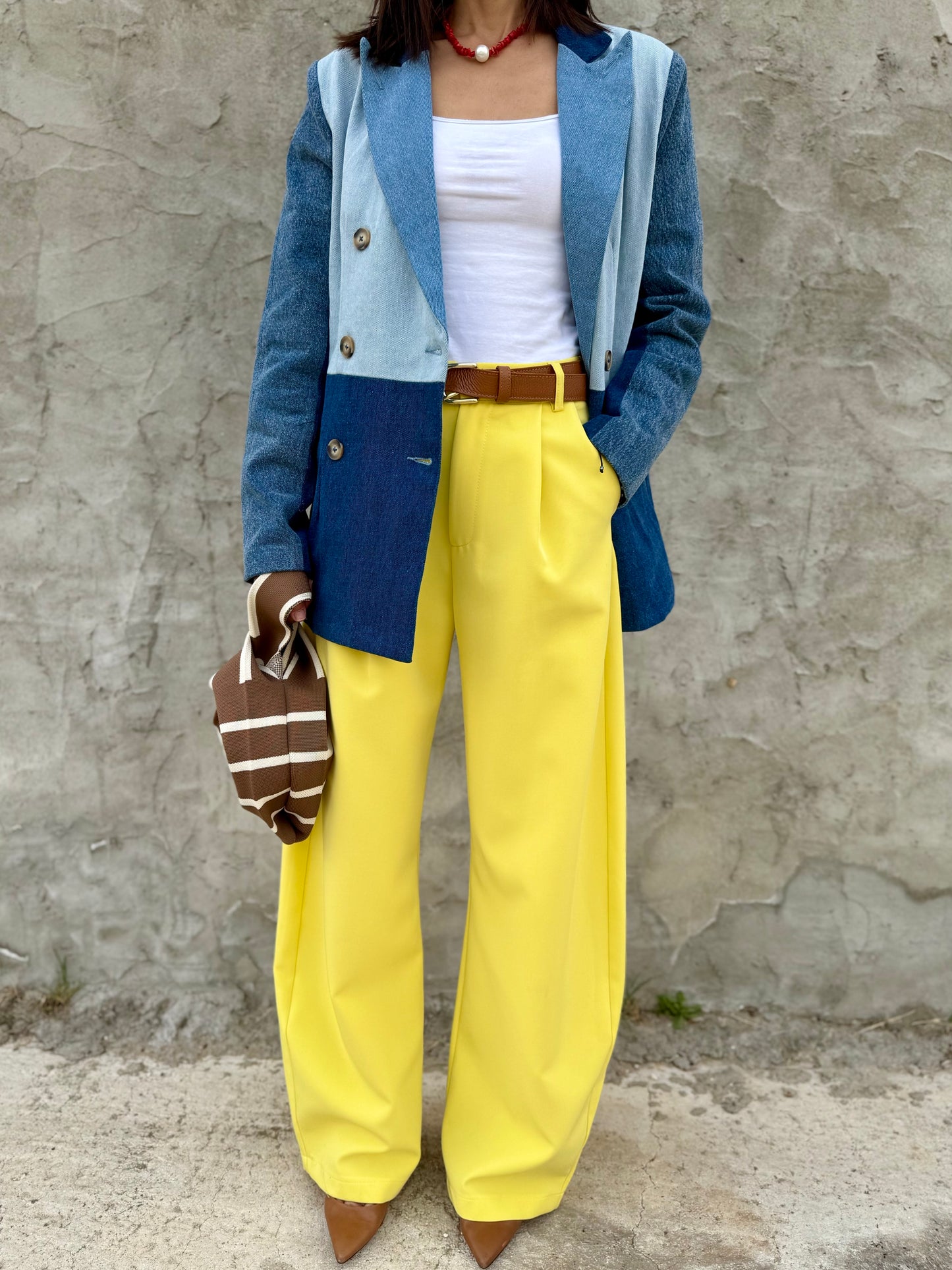 Viscose Blend Baggy Trousers