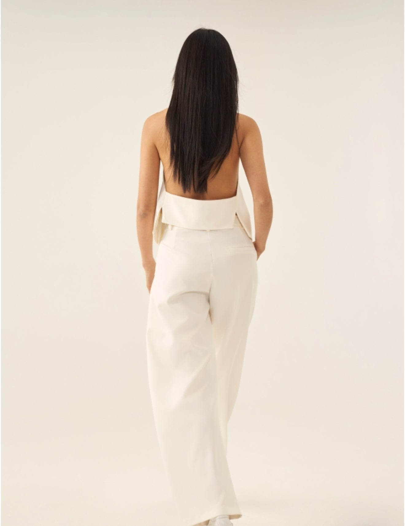 Backless Viscose Blend Vest