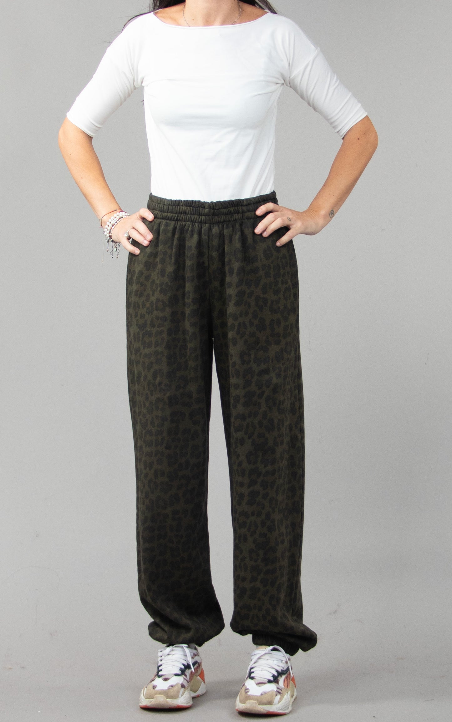 Cotton Leopard sweatpants