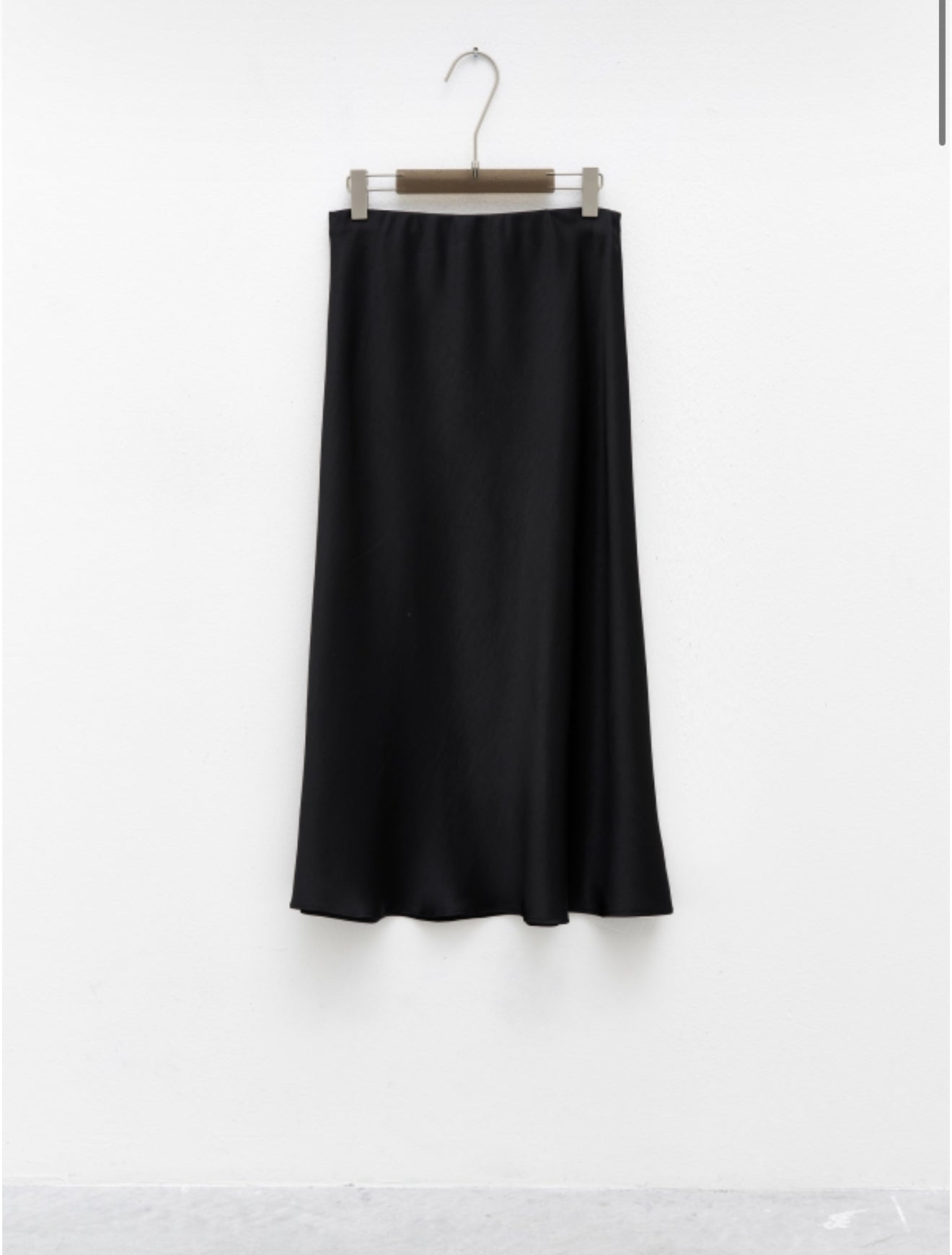 High Waisted Long Silk Like Skirt