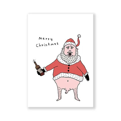 Christmas card: Drunk Santa - Kuu Concept Store