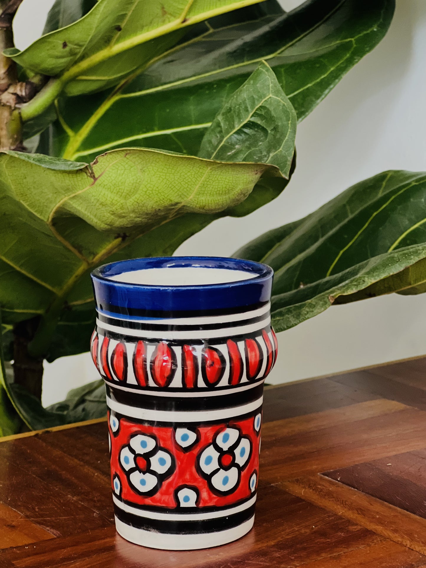 Moroccan Tall Cups Handpainted - Kuu Concept Store
