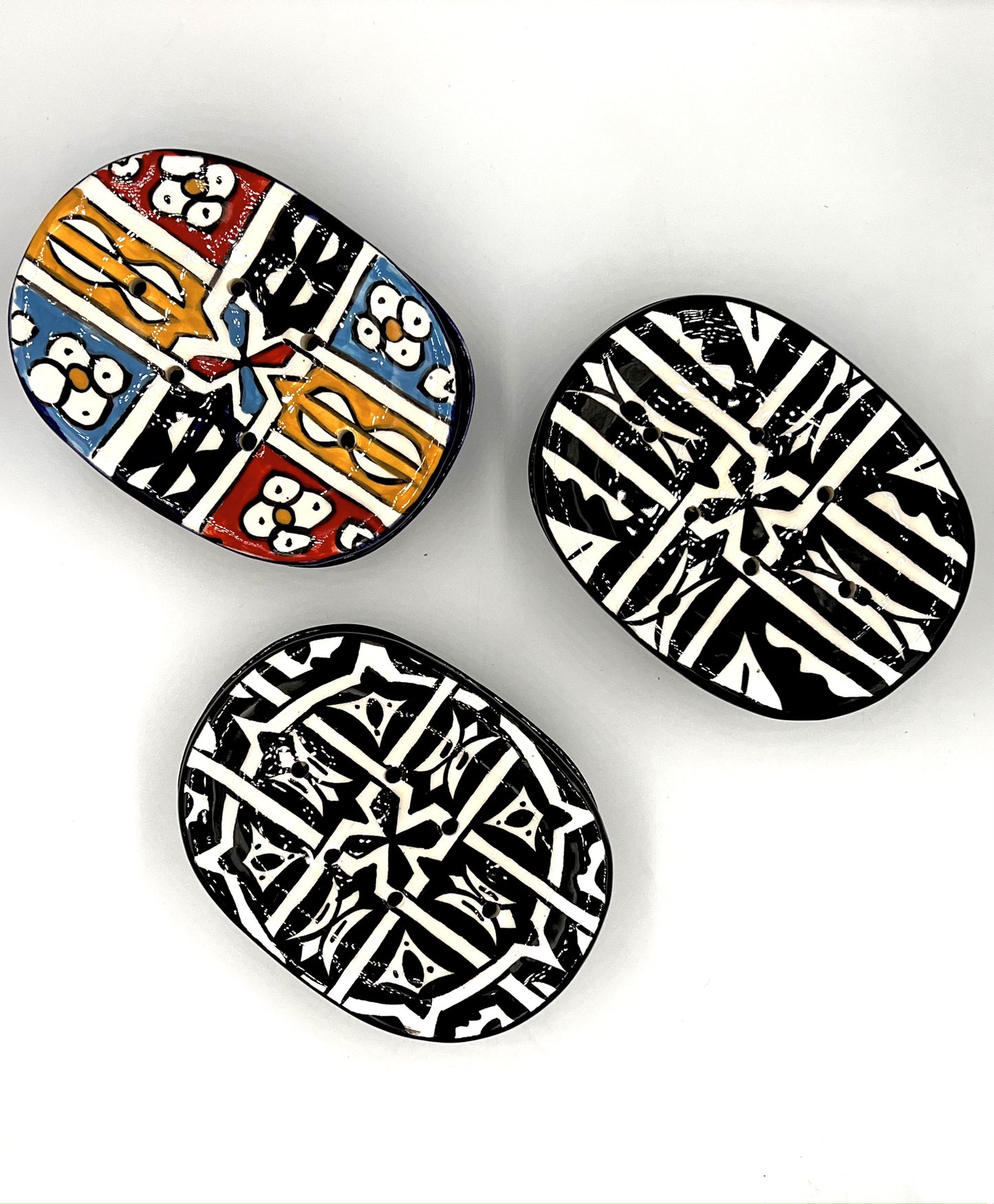Moroccan Soap Holders Handpainted - Kuu Concept Store
