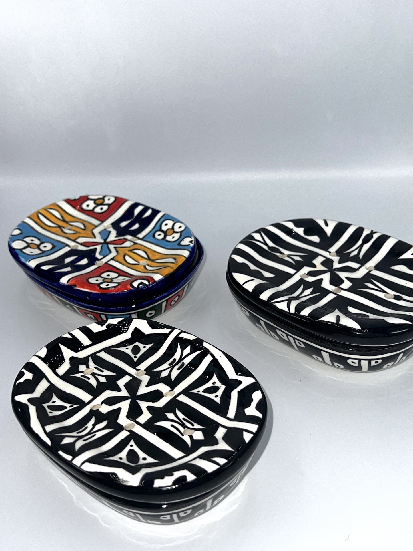 Moroccan Soap Holders Handpainted - Kuu Concept Store