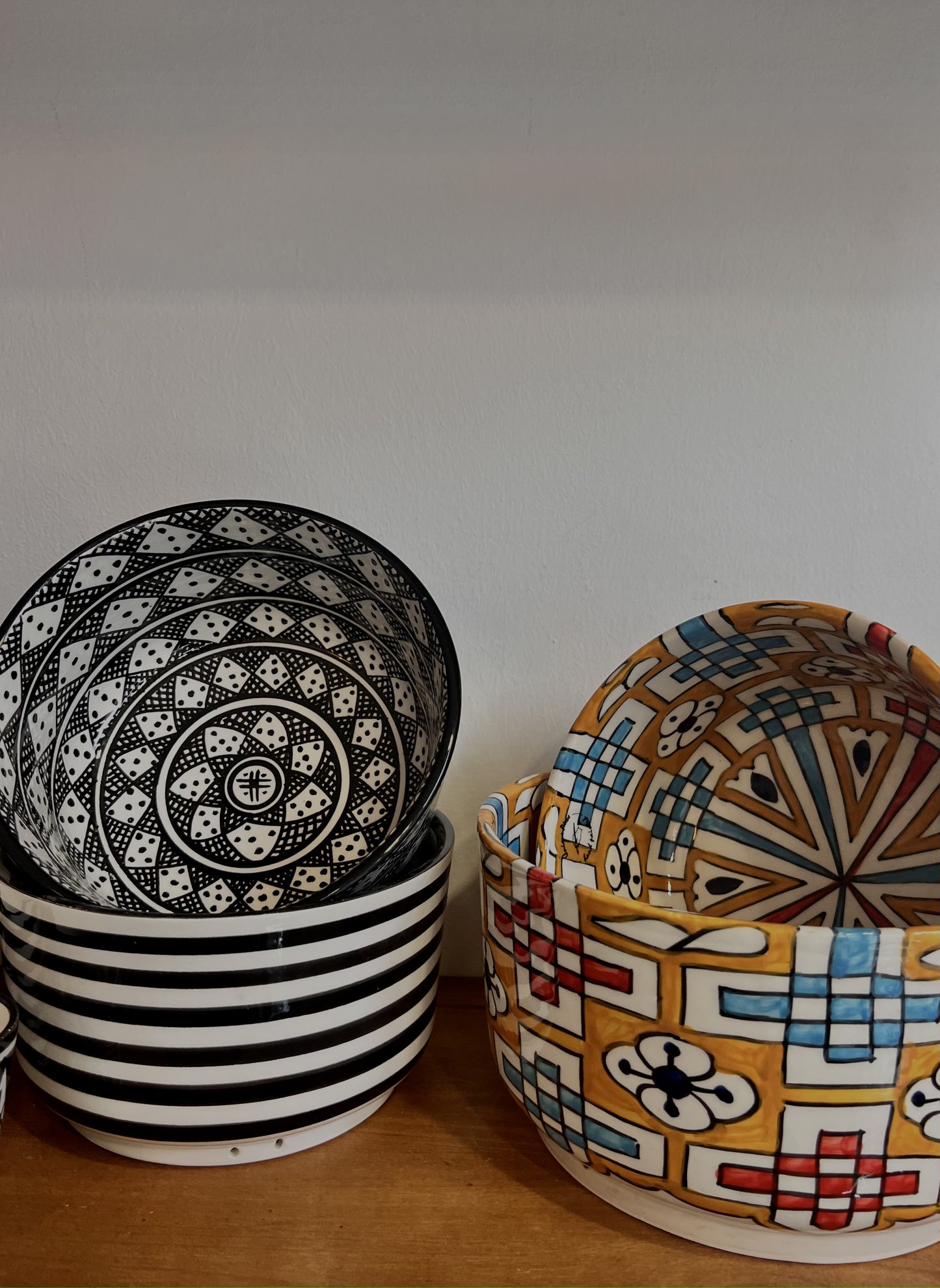 Moroccan Handpainted Salad Bowls - Kuu Concept Store