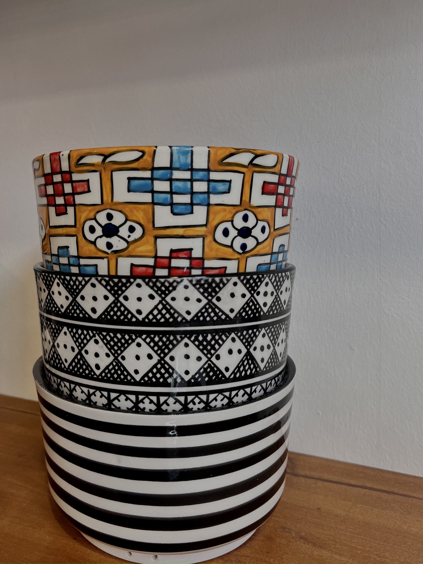 Moroccan Handpainted Salad Bowls - Kuu Concept Store
