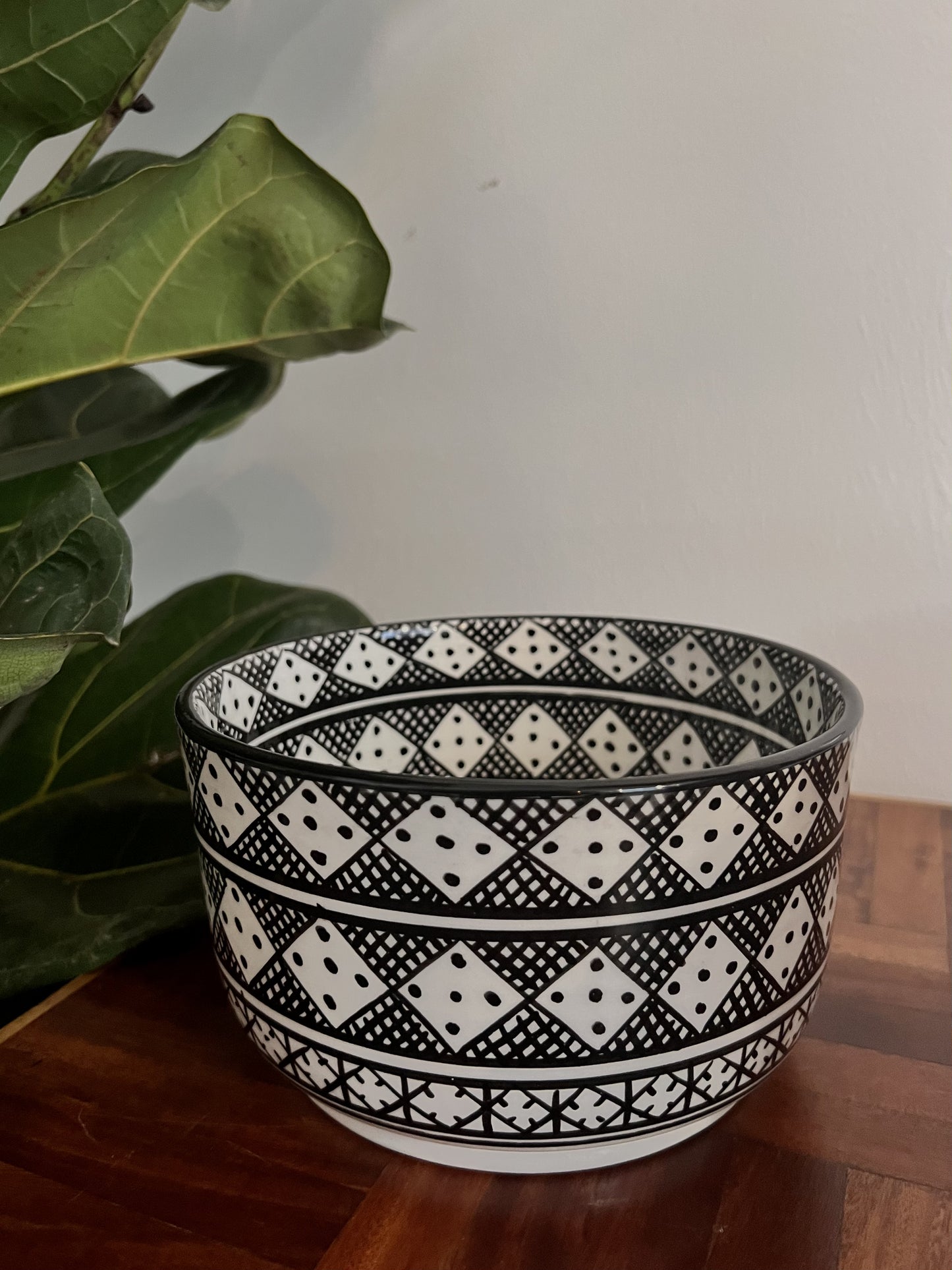 Moroccan Handpainted Salad Bowls - Kuu Concept Store