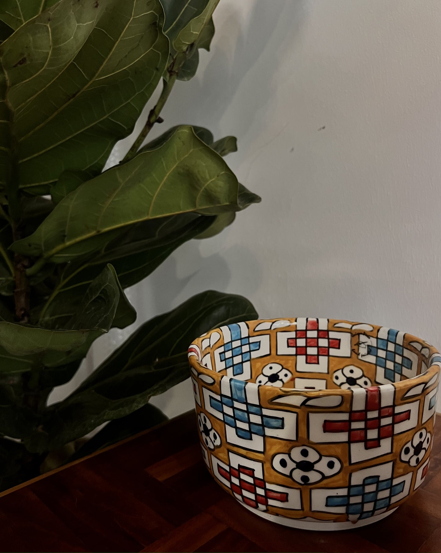 Moroccan Handpainted Salad Bowls - Kuu Concept Store