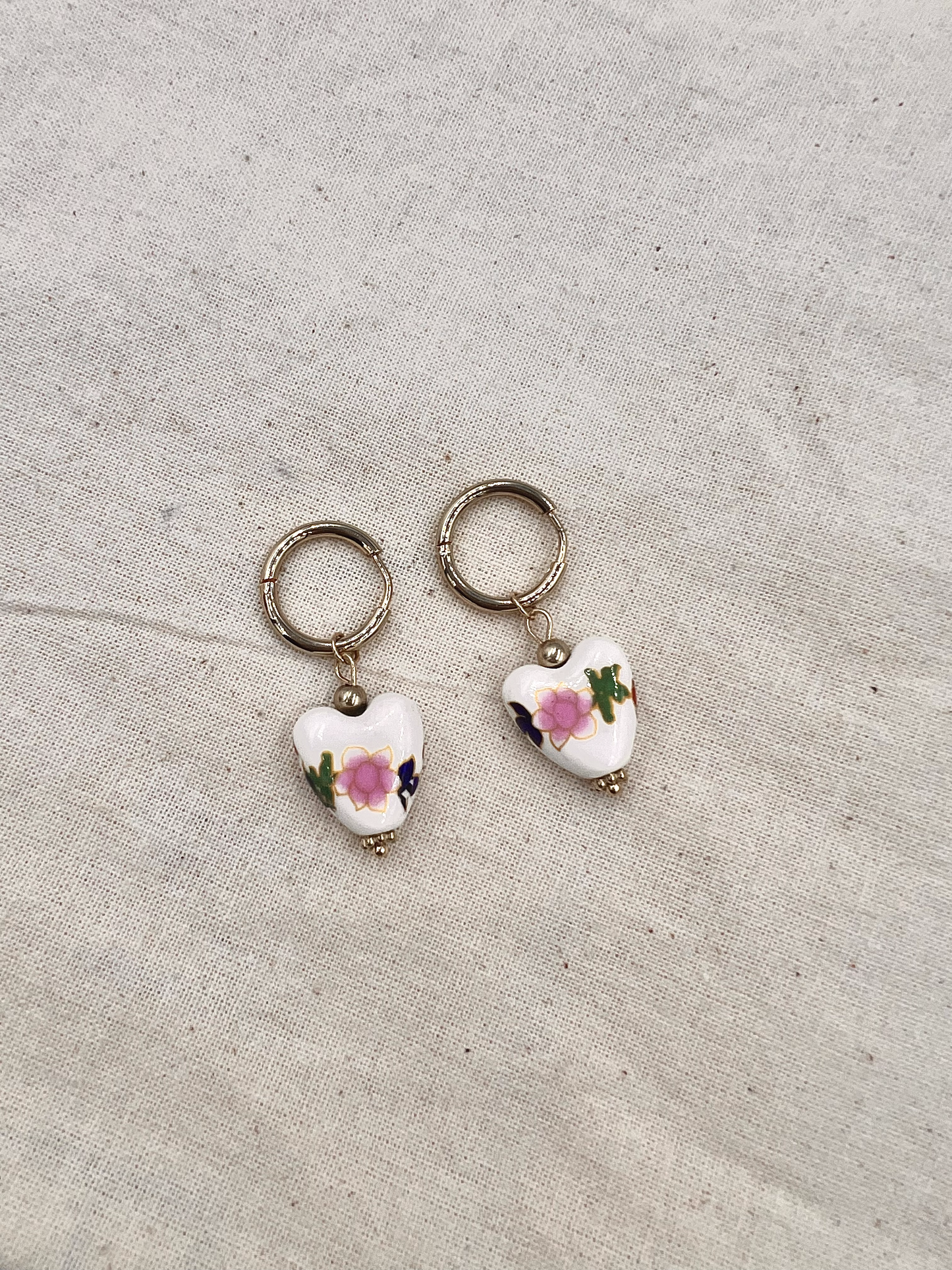 Floral Heart Earings - Kuu Concept Store