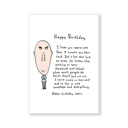 Card "Grumpy Happy Birthday" - Kuu Concept Store