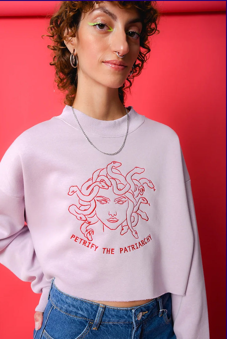 “Petrify the Patriarchy” Cropped Sweatshirt