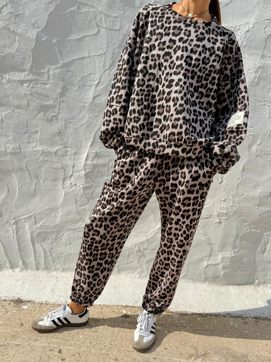 Bold Leopard-Print Lounge Set