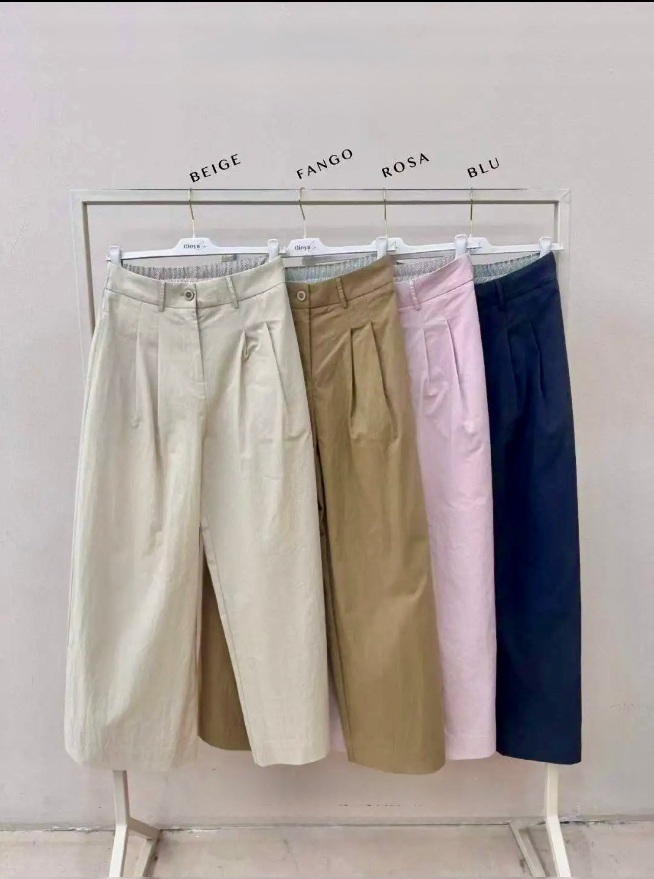 Wide-Leg Camel Tailored Trousers - Kuu Concept Store