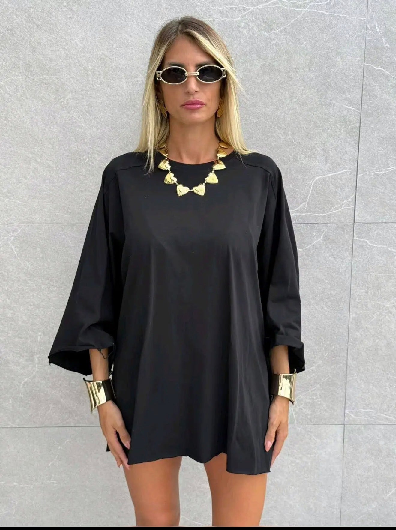 Oversized Cotton T-Shirt - Kuu Concept Store