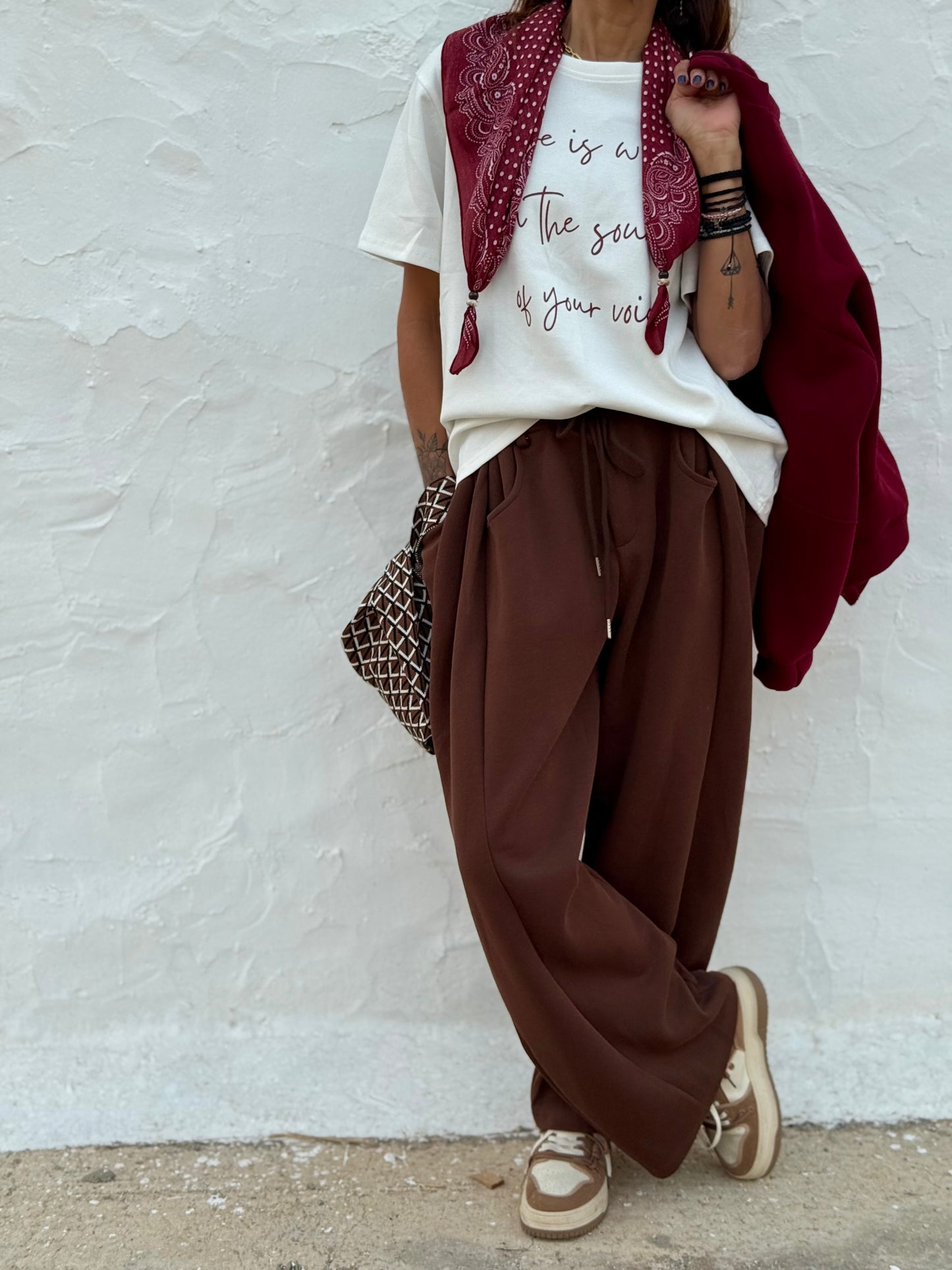 Relaxed Fit Cotton Trousers With Pockets