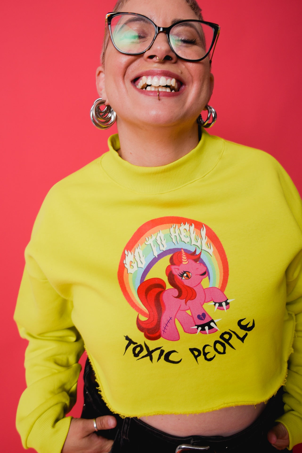 “Toxic People Go To Hell” Cropped Sweatshirt