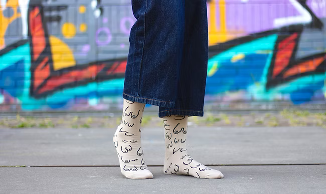 Titties socks: BEIGE