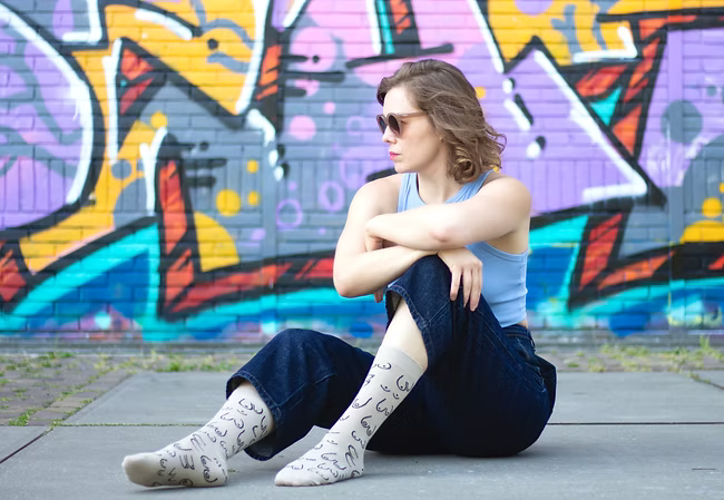 Titties socks: BEIGE