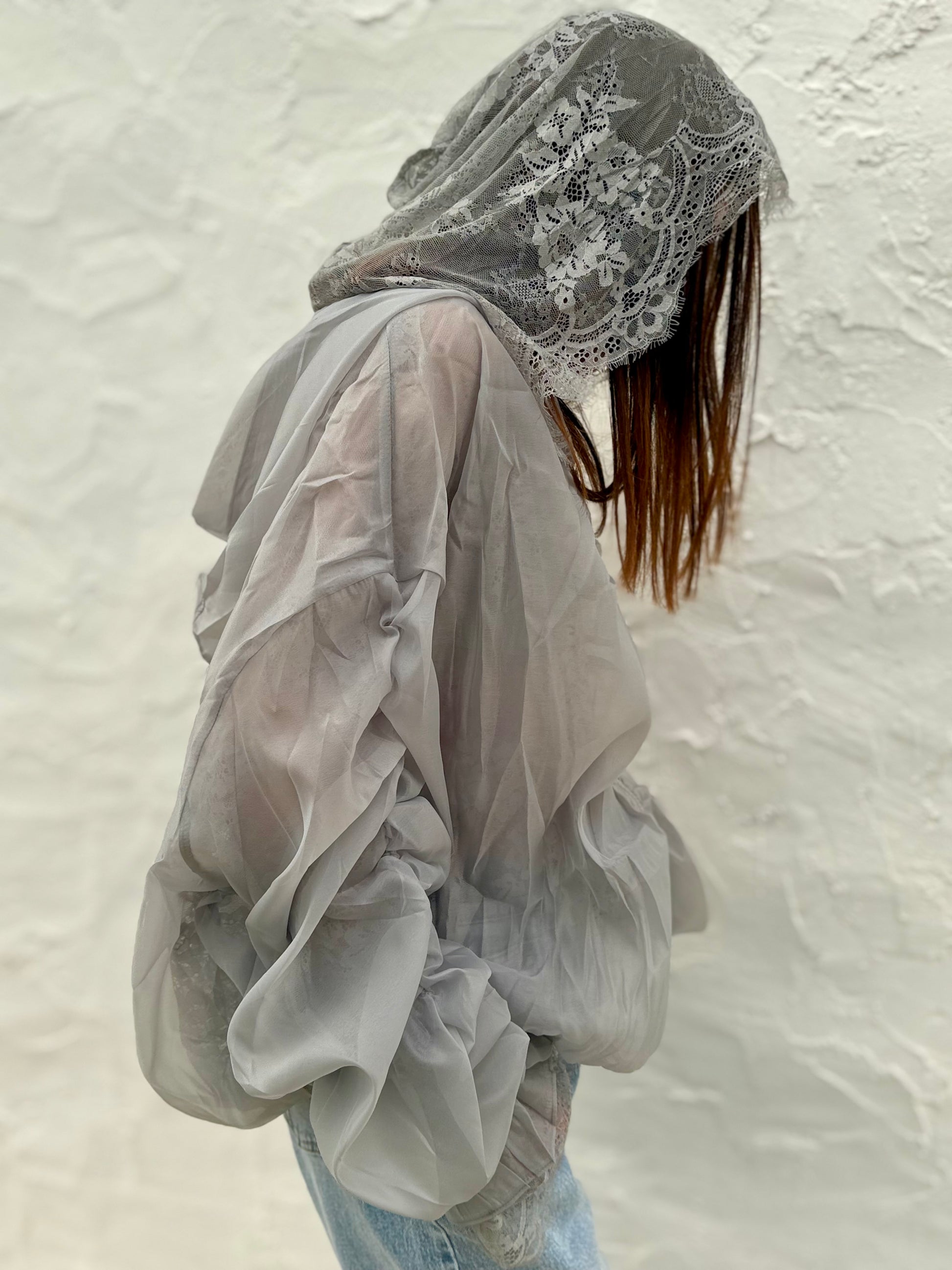 Sheer Lace Hooded Jacket - Kuu Concept Store