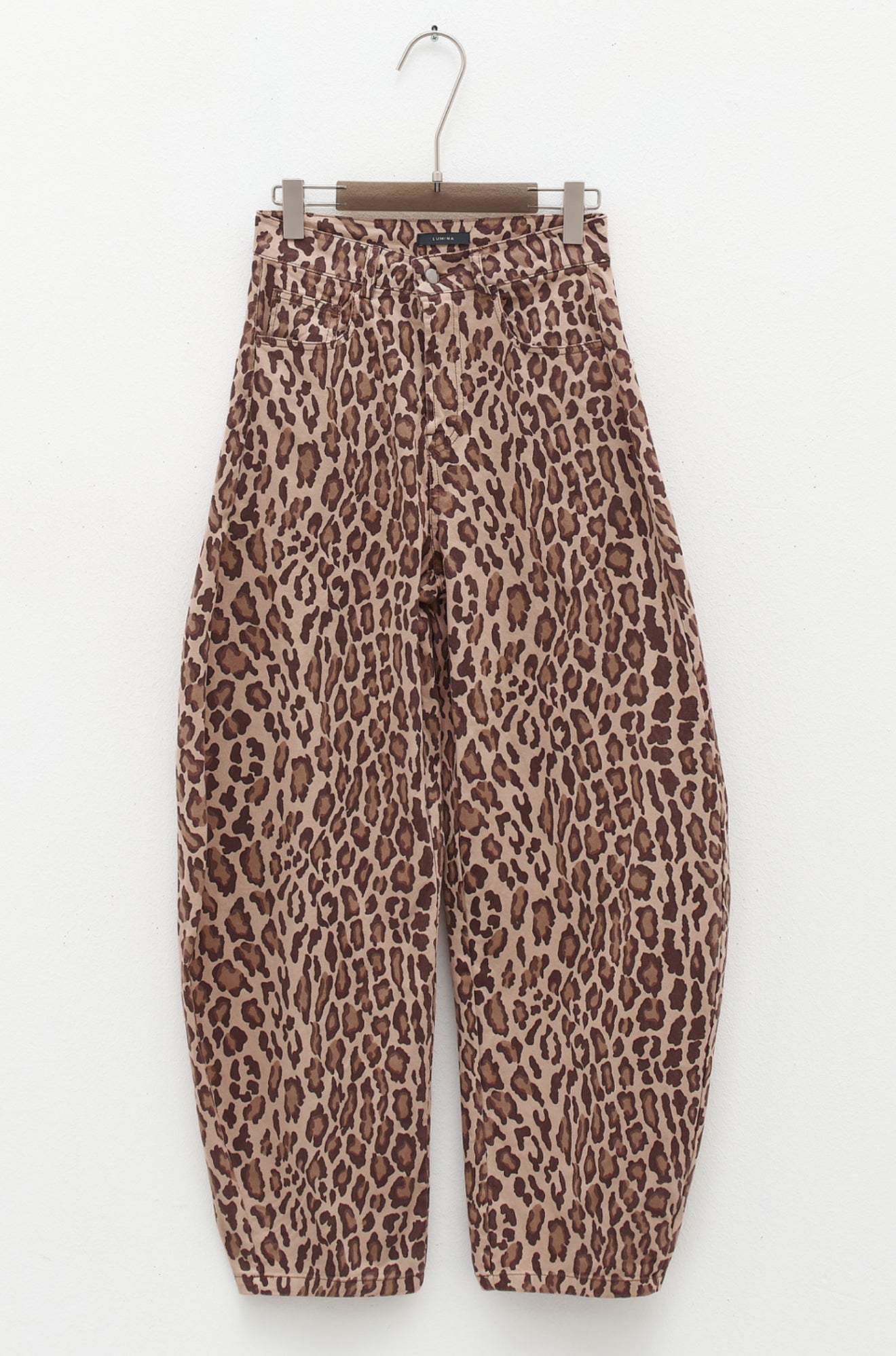 Balloon Fit High Wasted Leopard Trousers