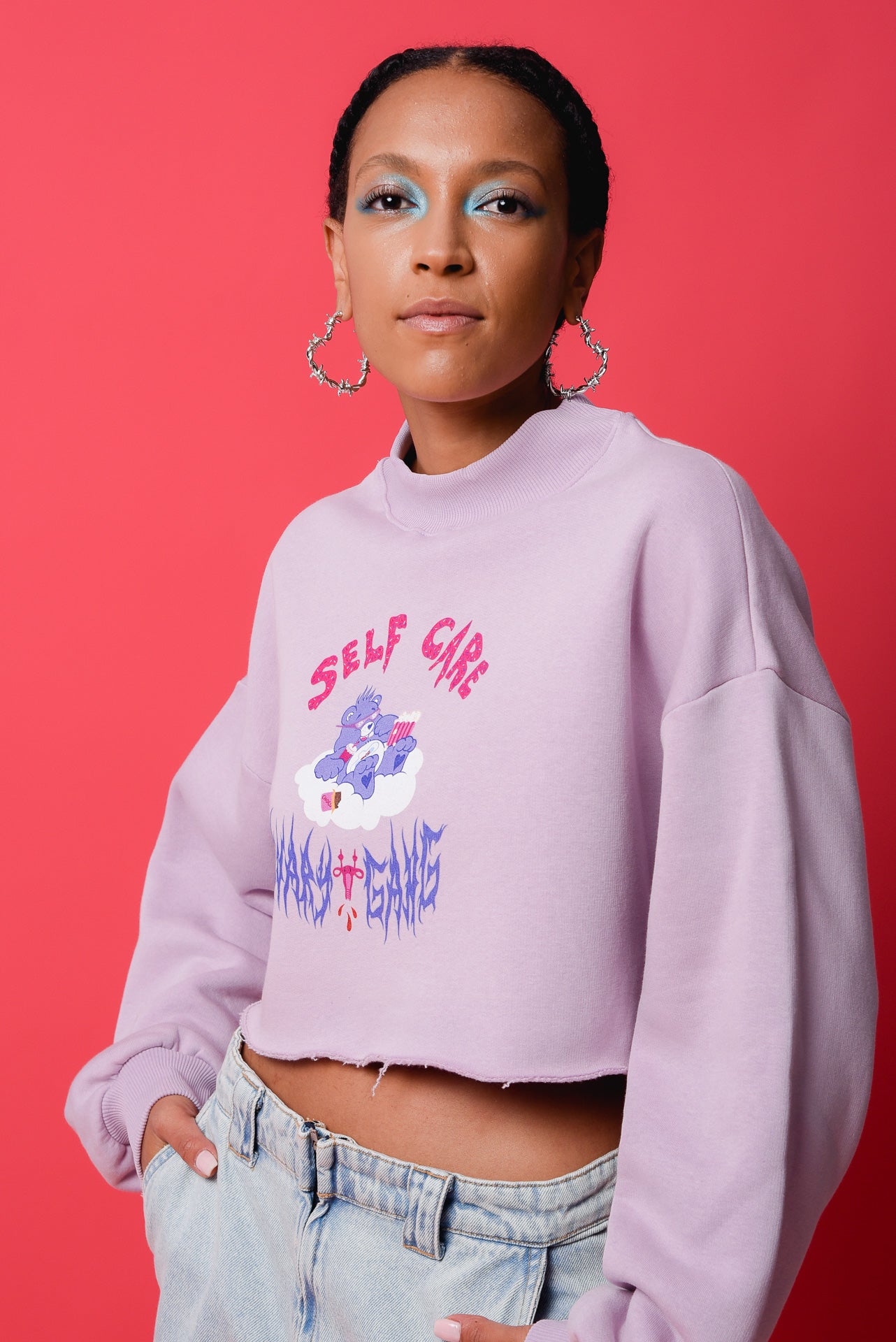 Self Care Cropped Sweatshirt