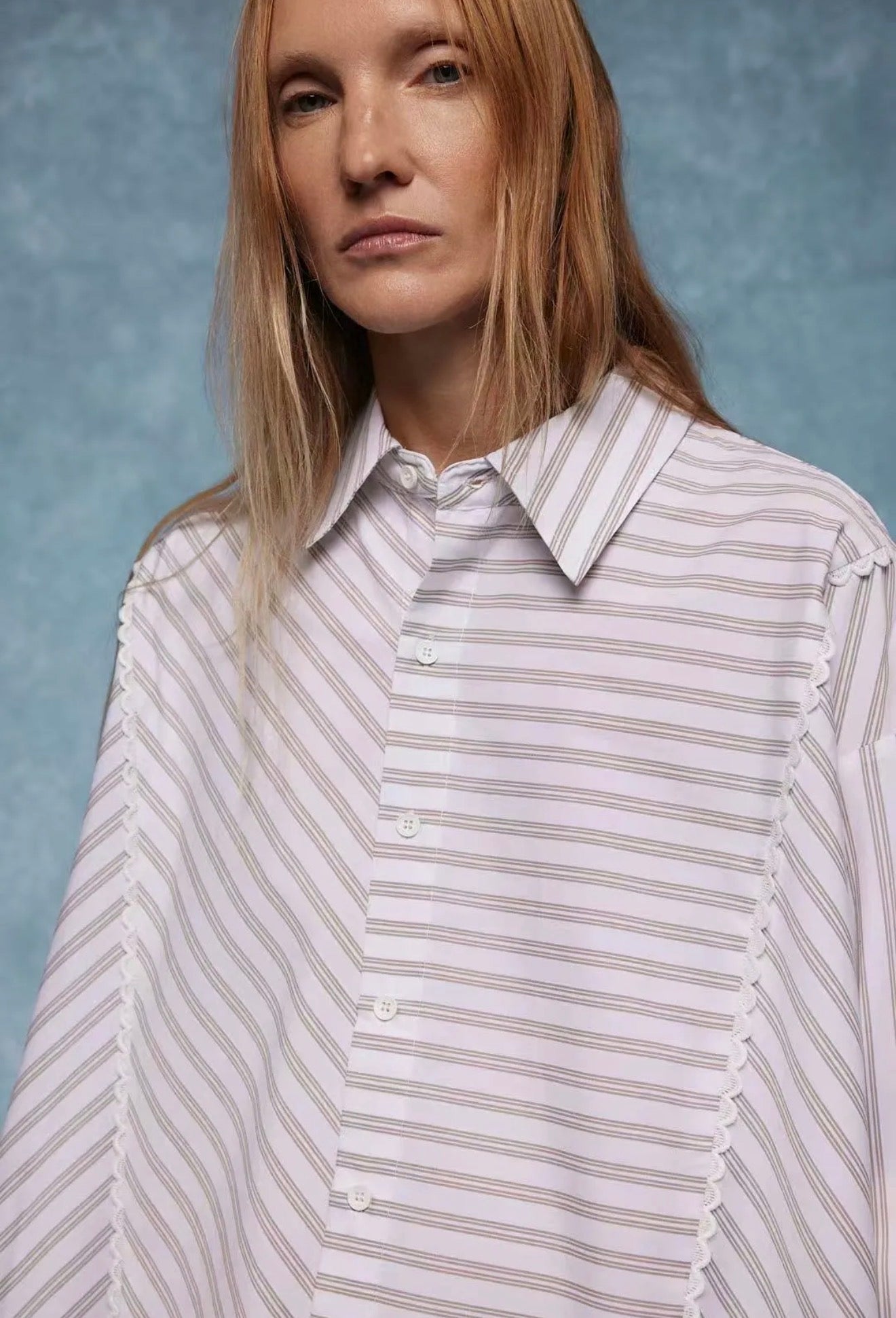 Relaxed Striped Cotton Shirt - Kuu Concept Store
