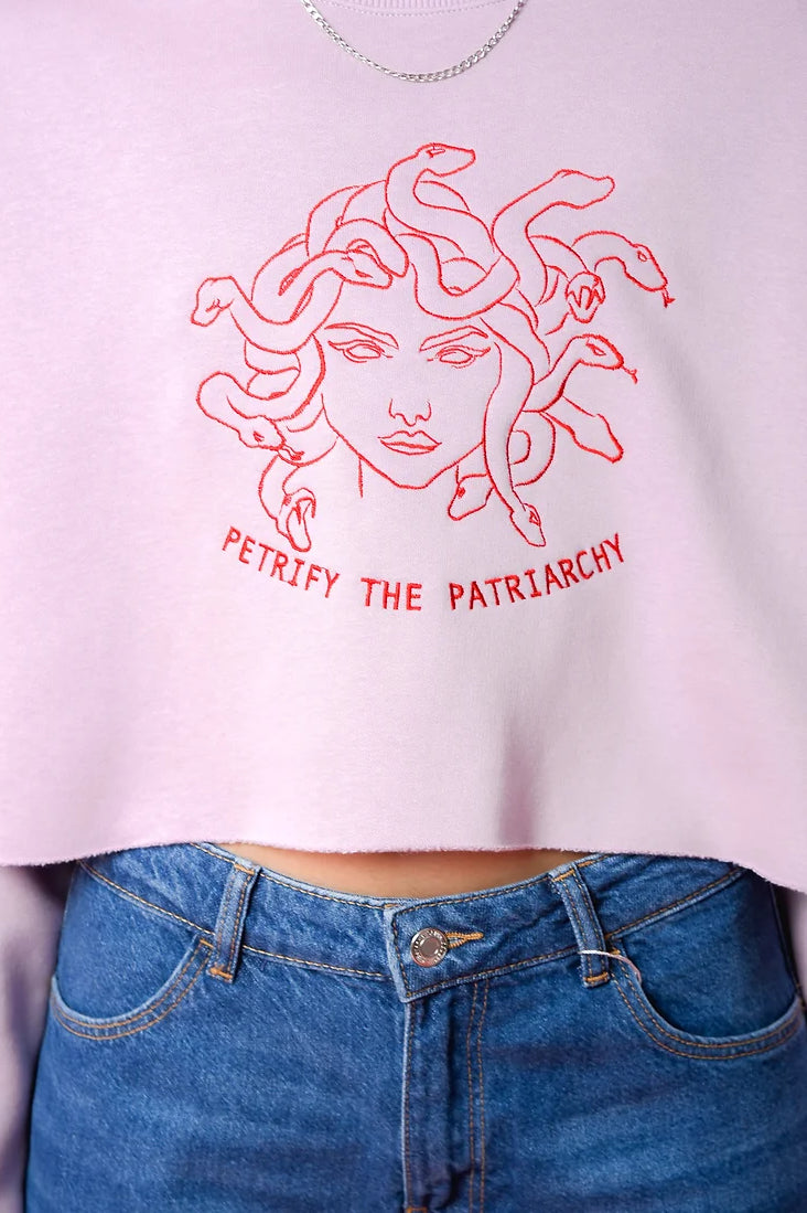 “Petrify the Patriarchy” Cropped Sweatshirt