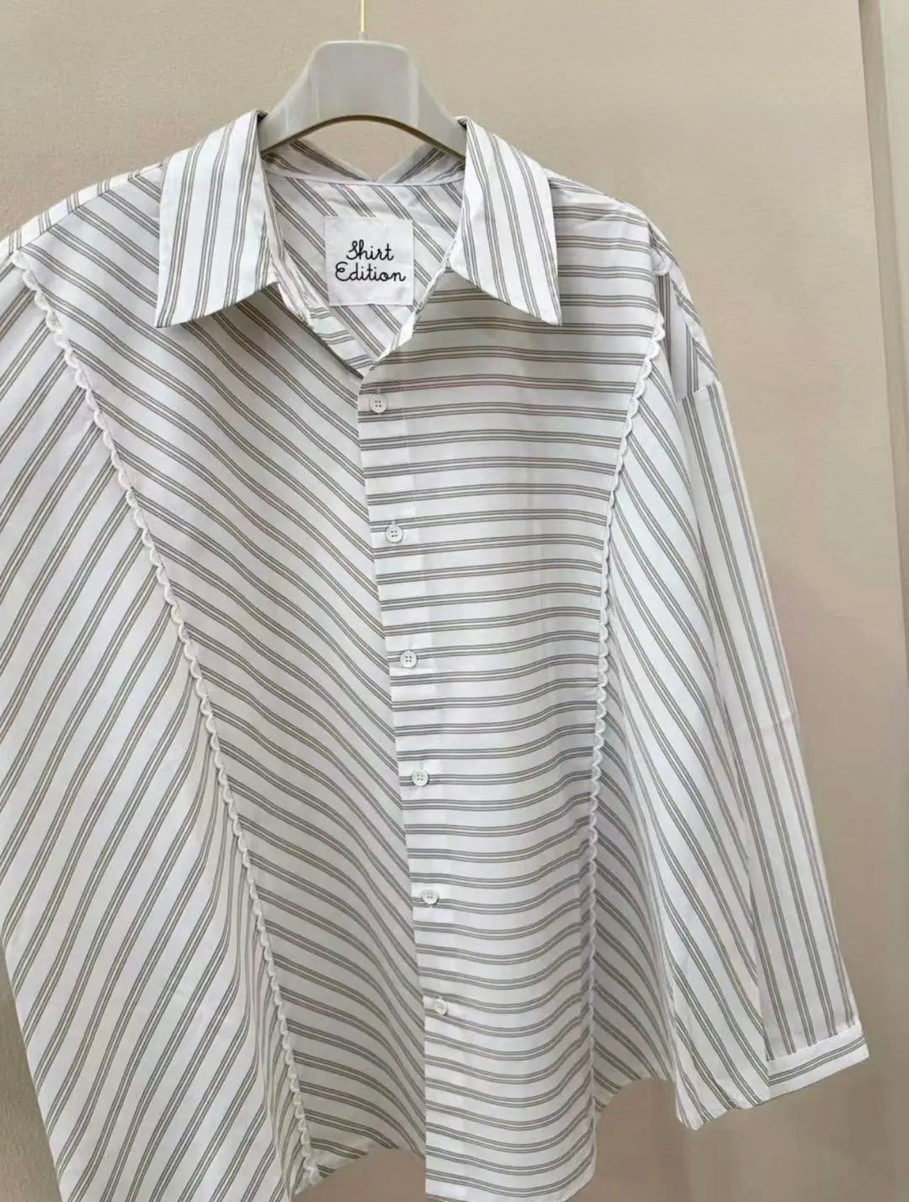 Relaxed Striped Cotton Shirt - Kuu Concept Store