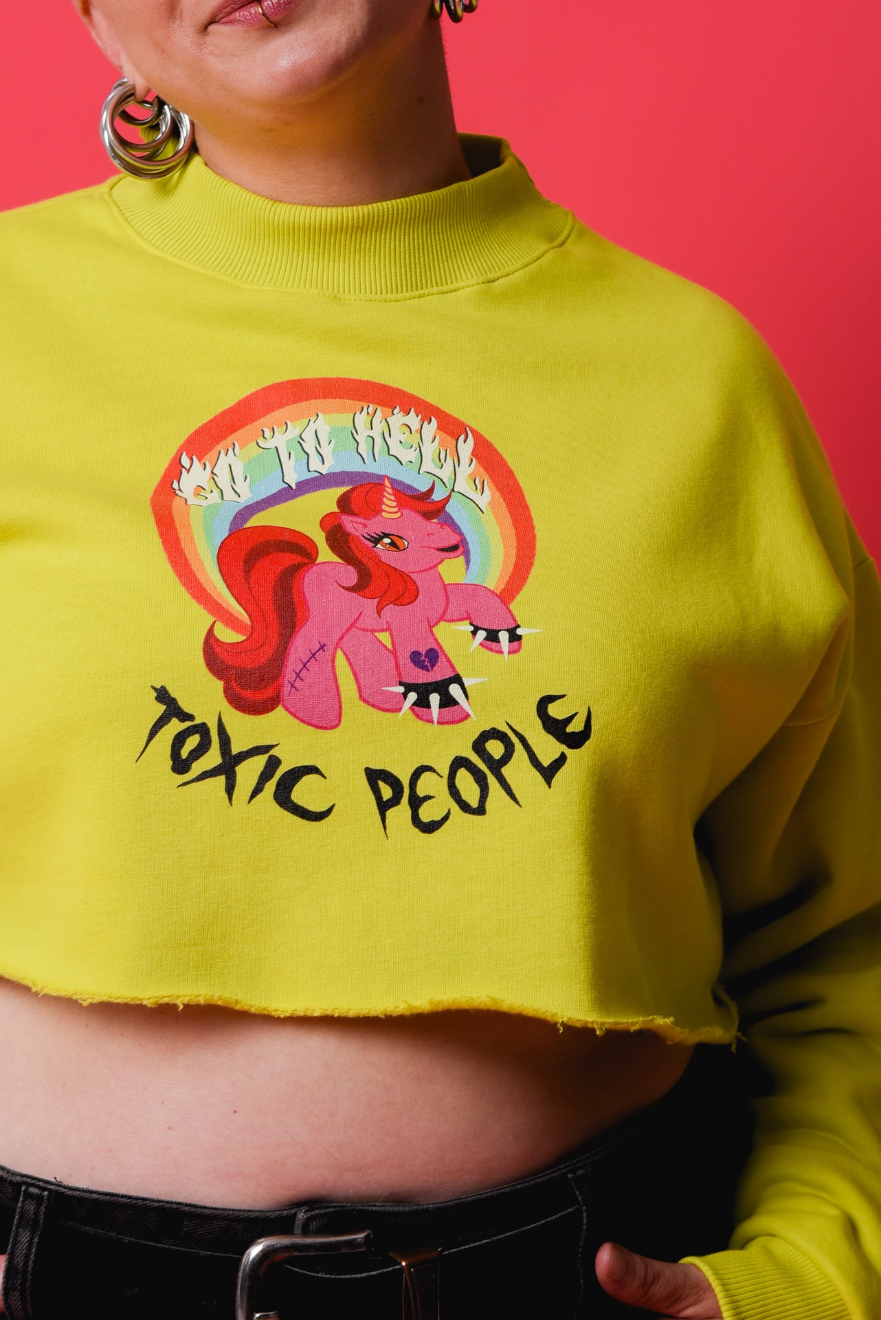 “Toxic People Go To Hell” Cropped Sweatshirt