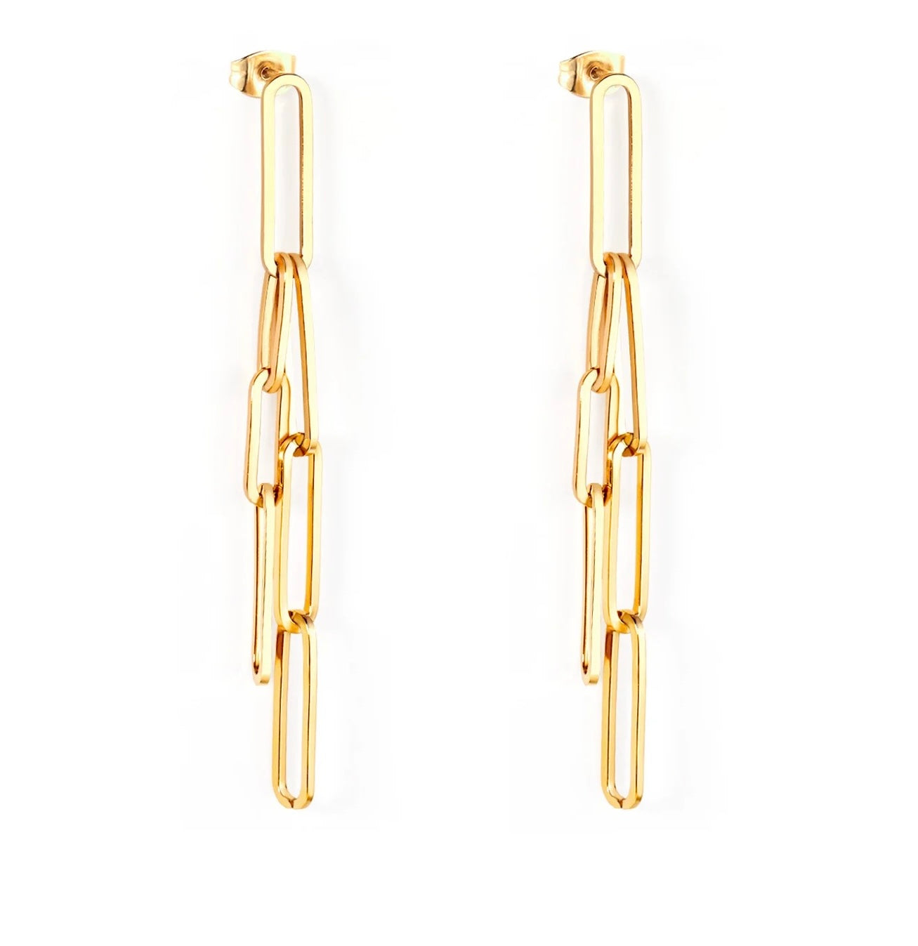 Gold Plated Stainless Steel Earrings (Large)