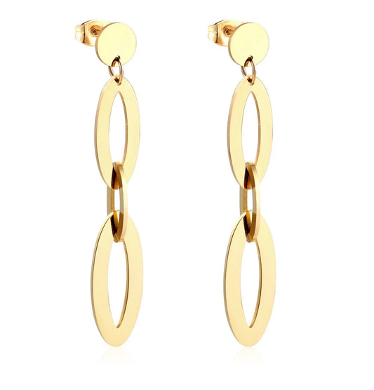 Gold Plated Stainless Steel Earrings (Large)