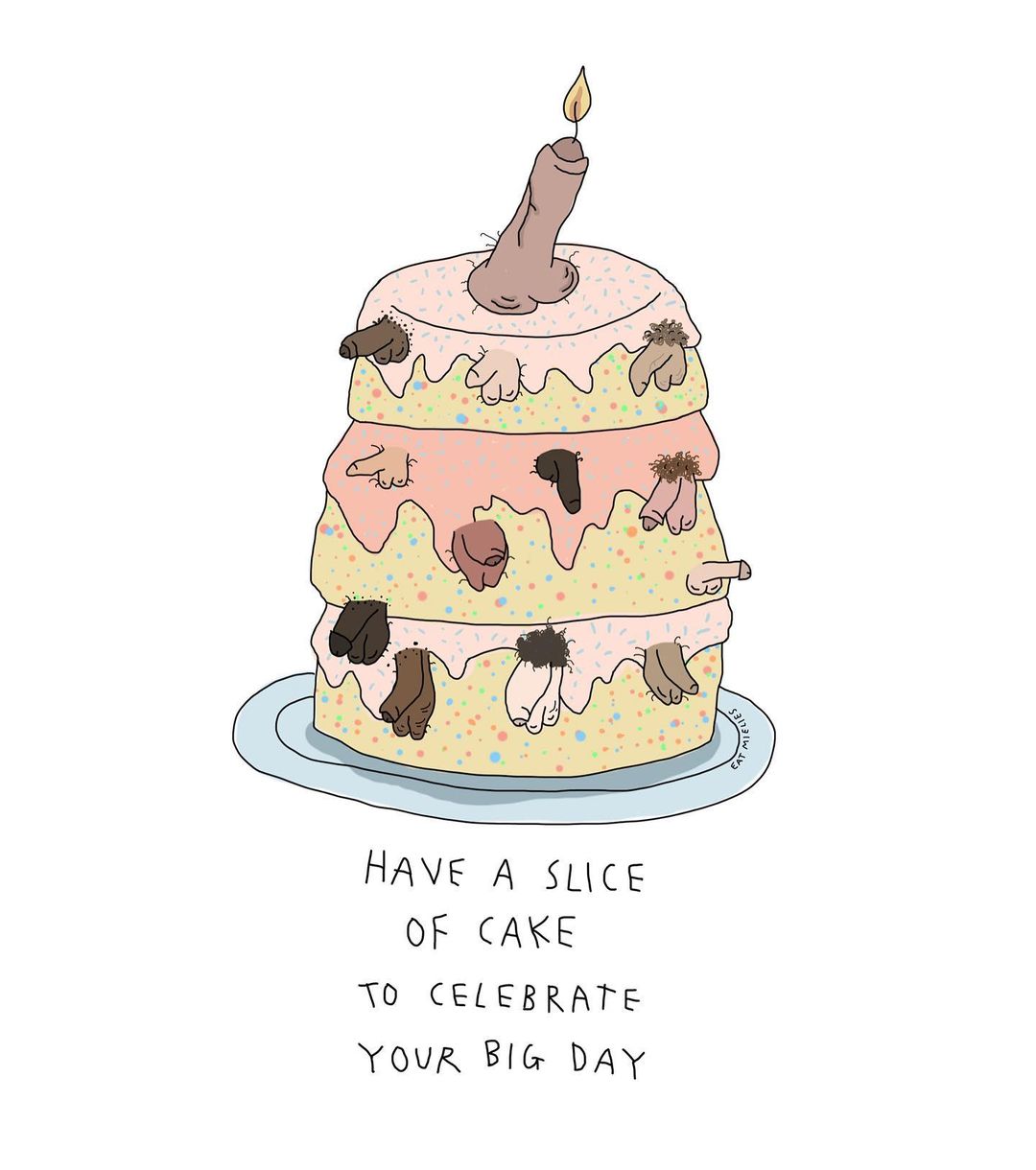 Penis Birthday Cake Card