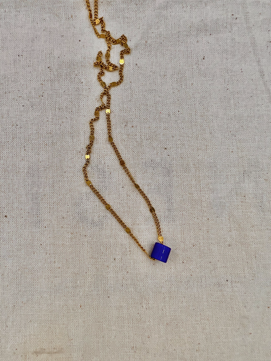 Blue Charm Necklace