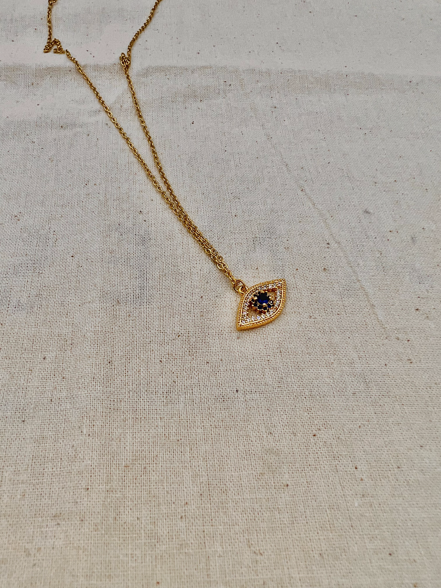 Zircon Evil Eye Necklace