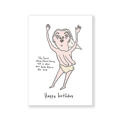 Card "Old lady boobs"