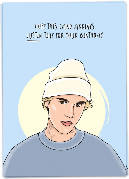 Card "Justin Time"