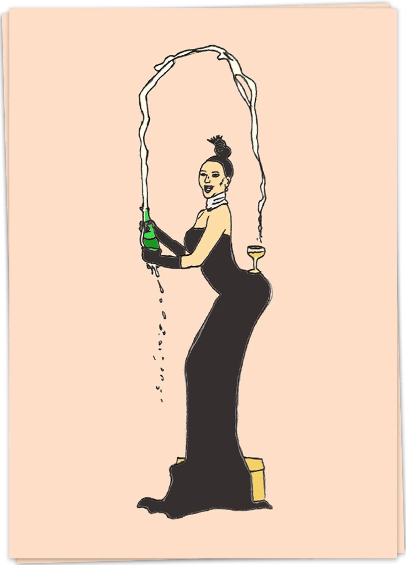 Card "Champagne Kim"